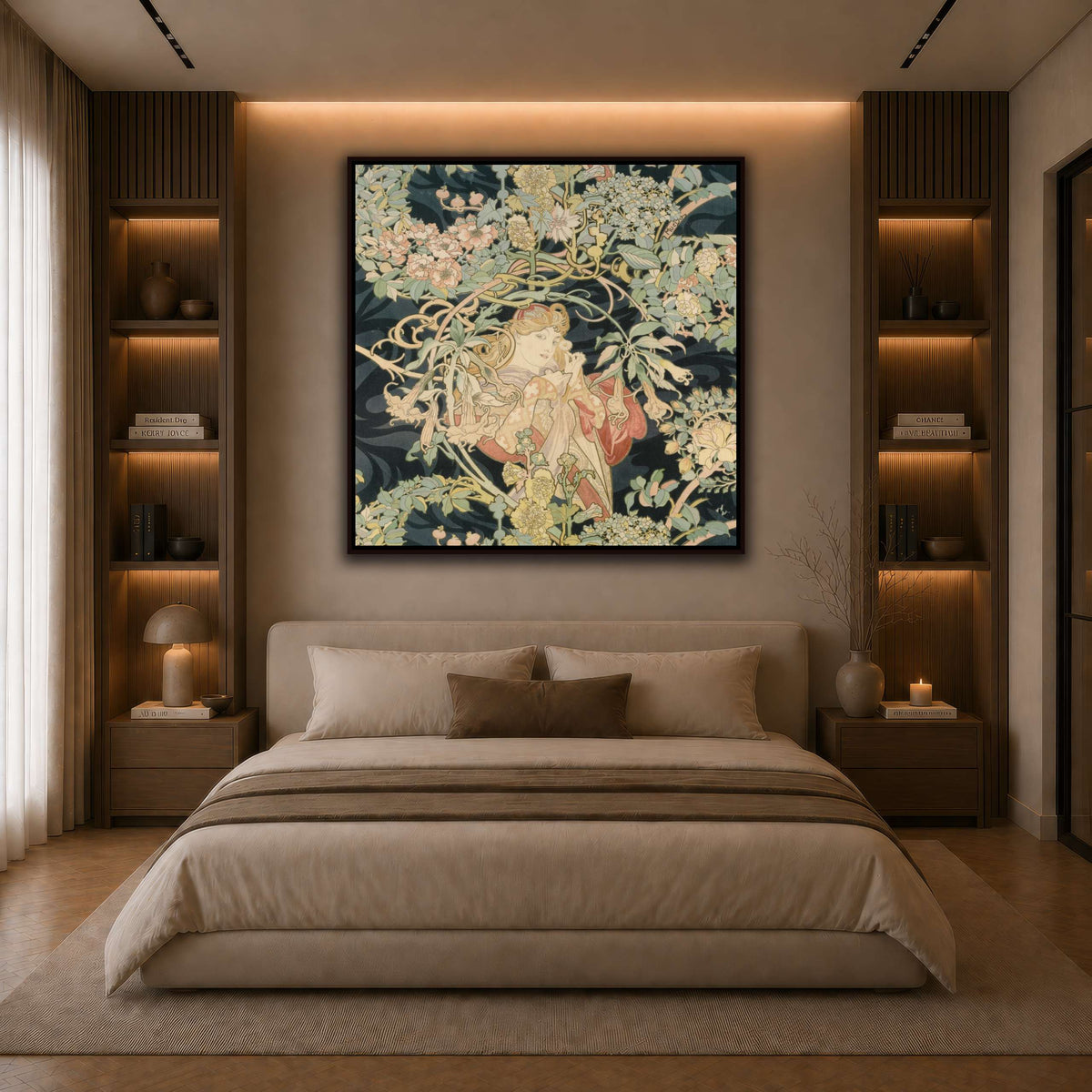 10_Alphonse_Mucha dark neutral-bedroom