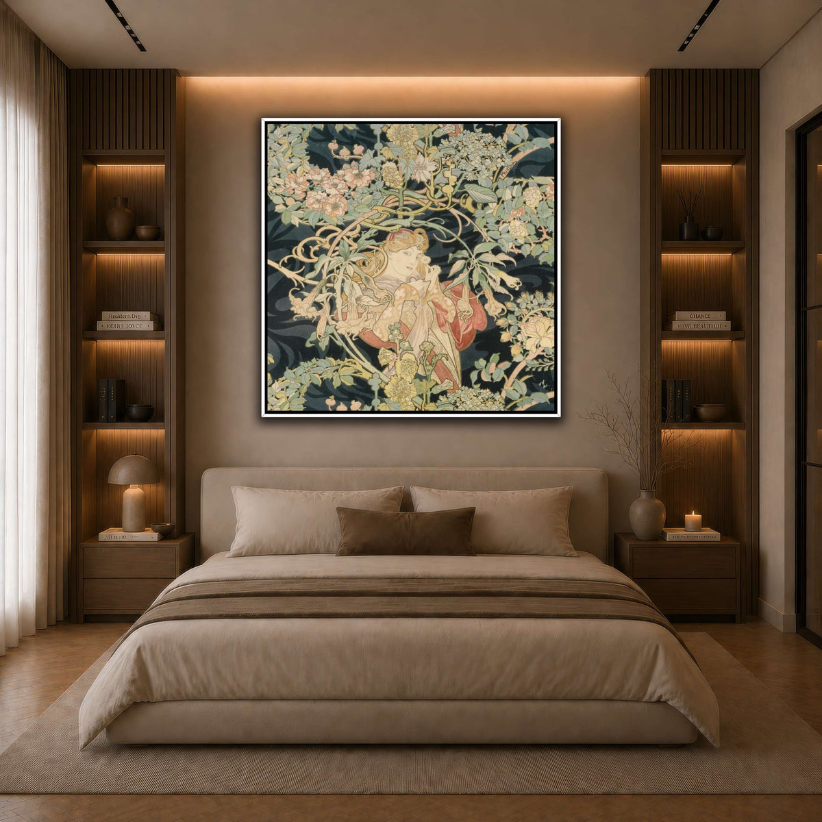 10_Alphonse_Mucha dark neutral-bedroom