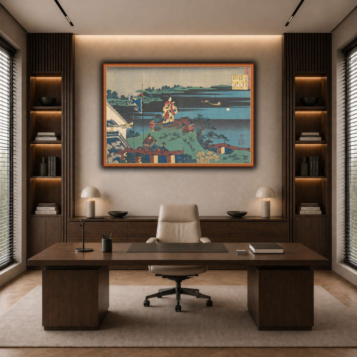 16_Katsushika Hokusai dark neutral-office