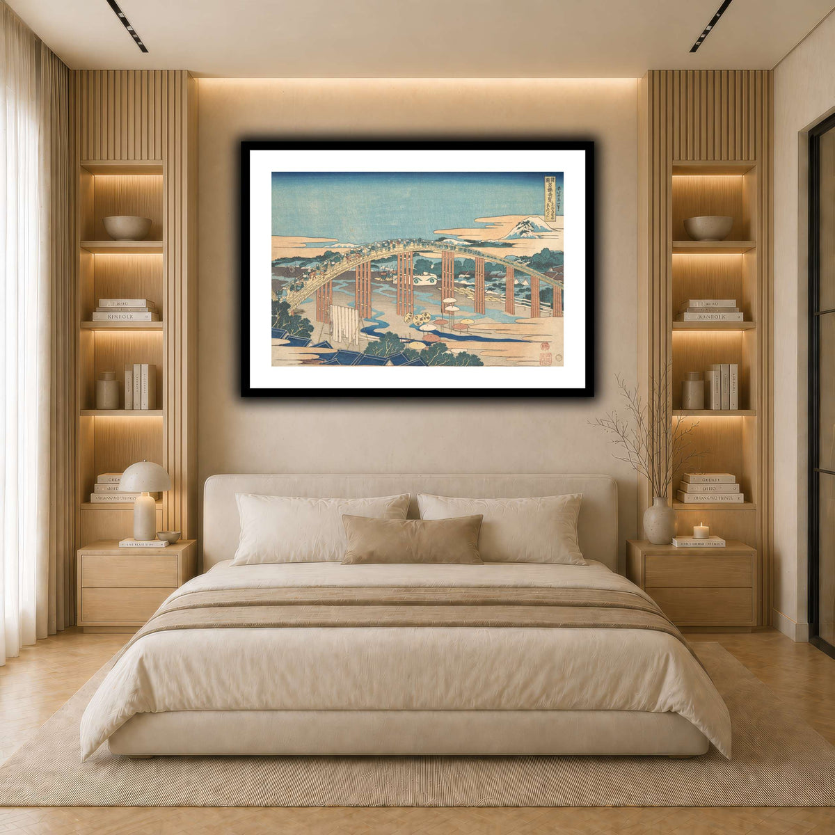 17_Katsushika Hokusai light neutral- bedroom