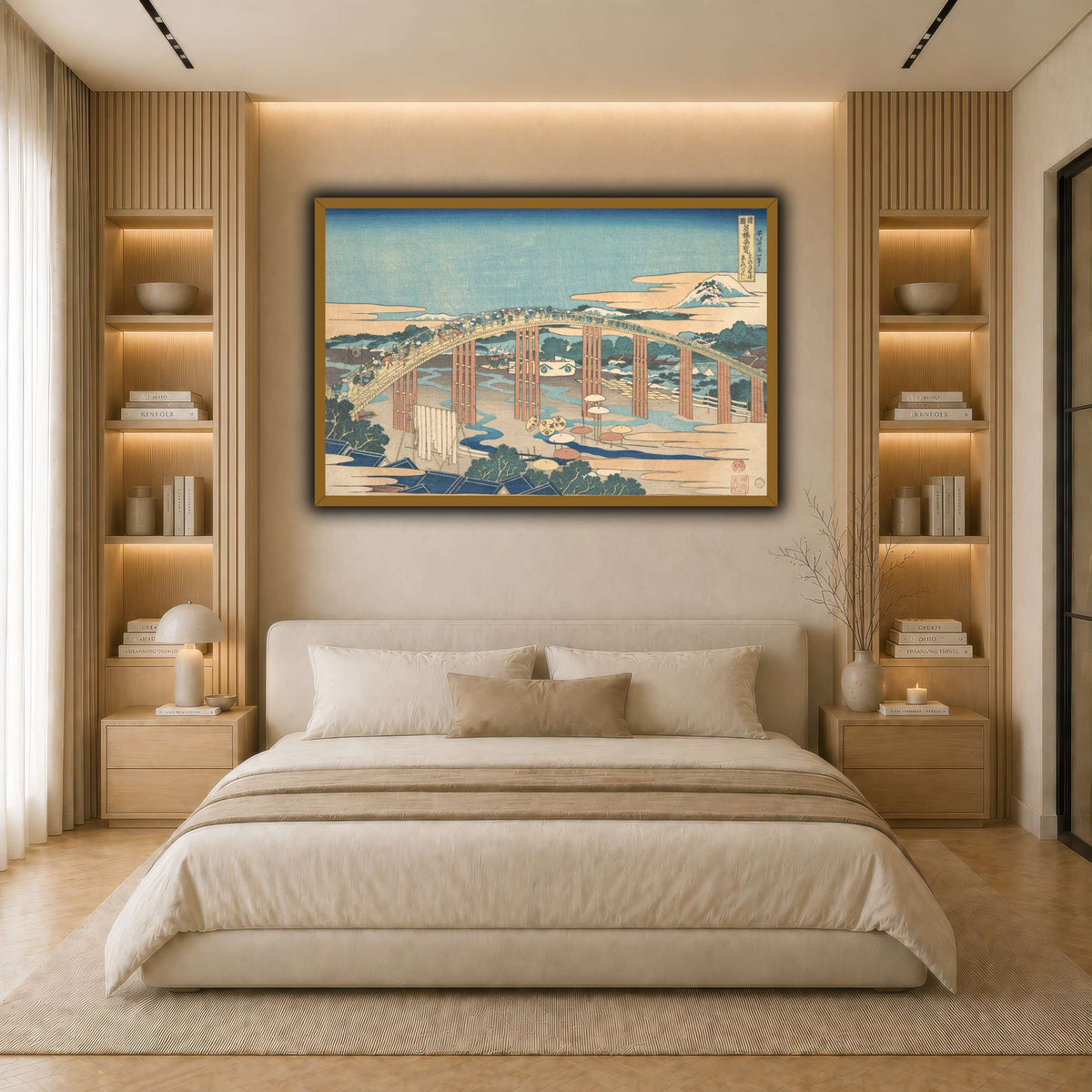 17_Katsushika Hokusai light neutral- bedroom