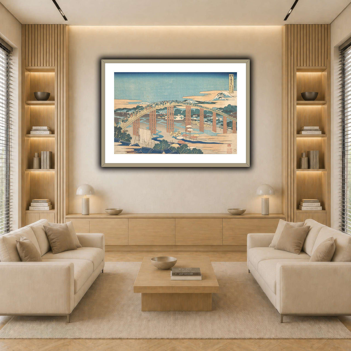 17_Katsushika Hokusai light neutral-living room