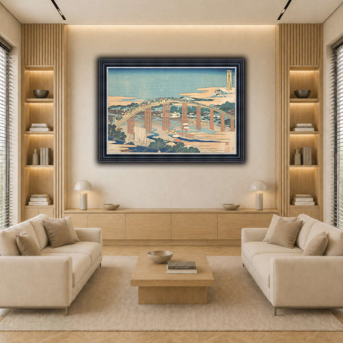 17_Katsushika Hokusai light neutral-living room