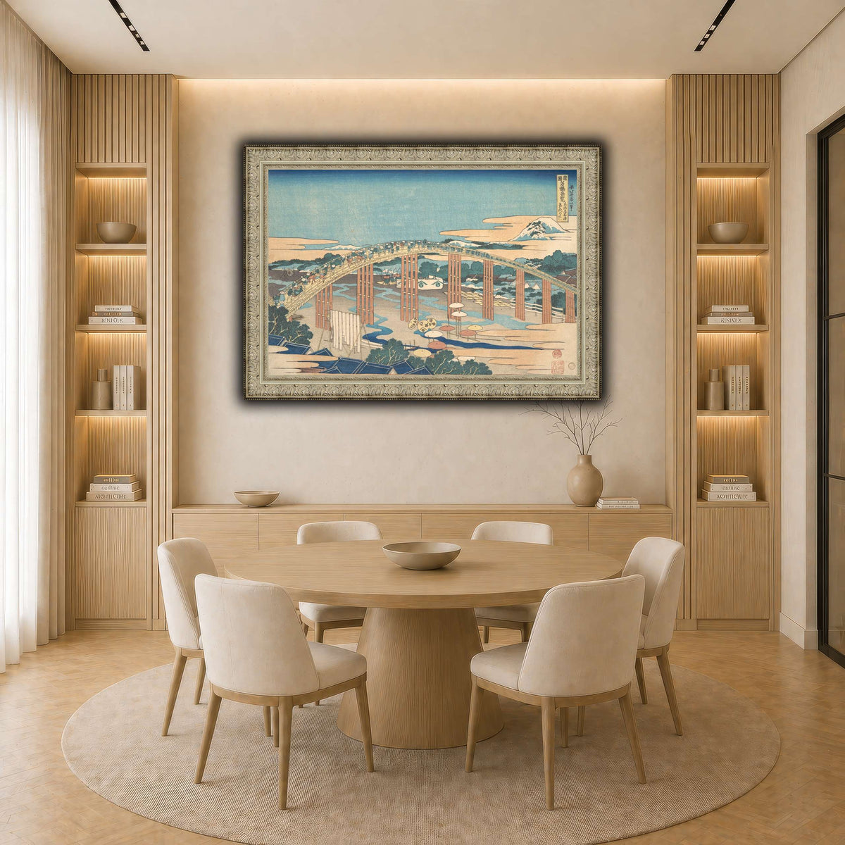 17_Katsushika Hokusai light neutral-dining room