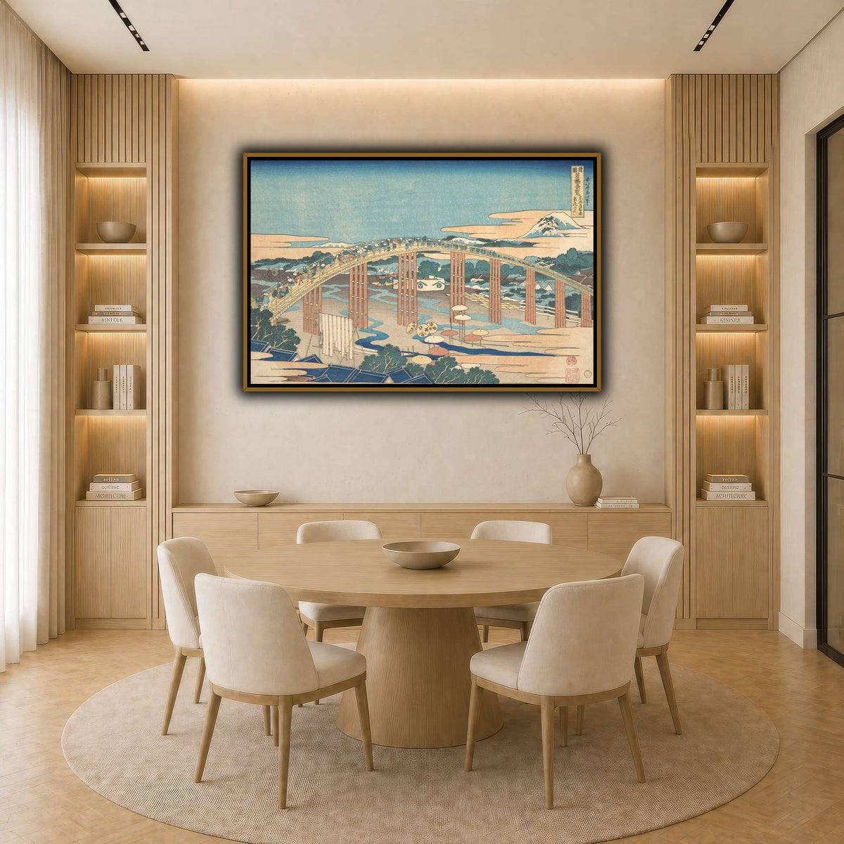 17_Katsushika Hokusai light neutral-dining room