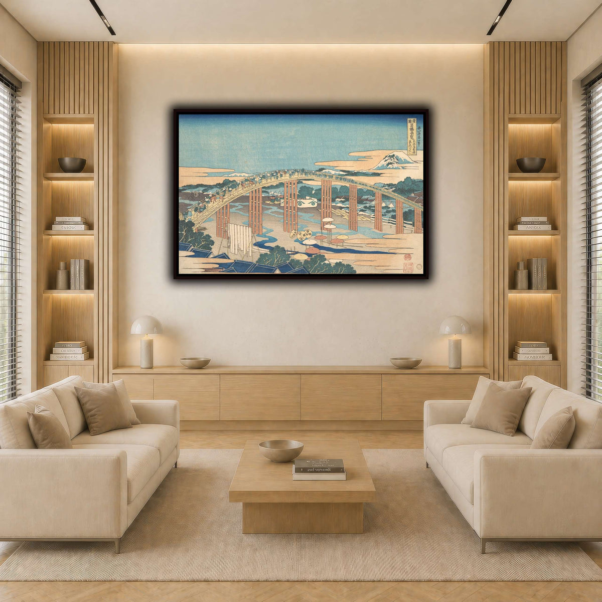 17_Katsushika Hokusai light neutral-living room