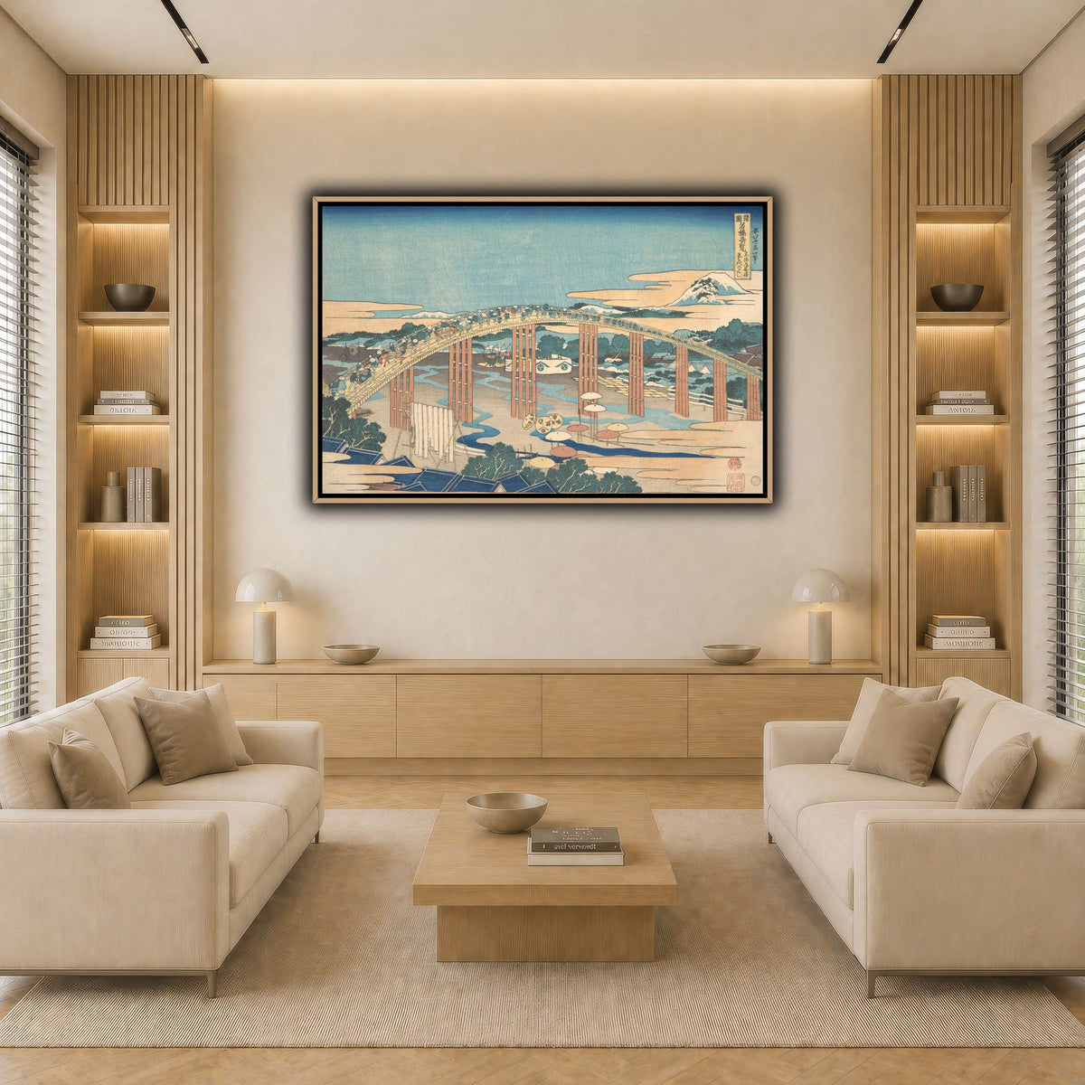 17_Katsushika Hokusai light neutral-living room