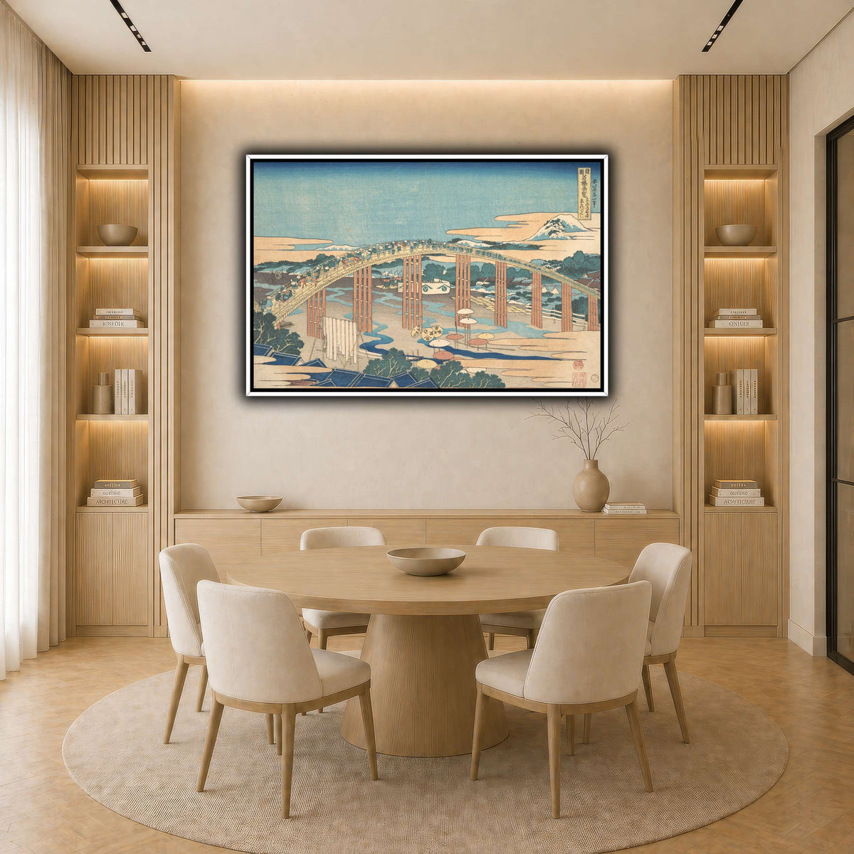 17_Katsushika Hokusai light neutral-dining room
