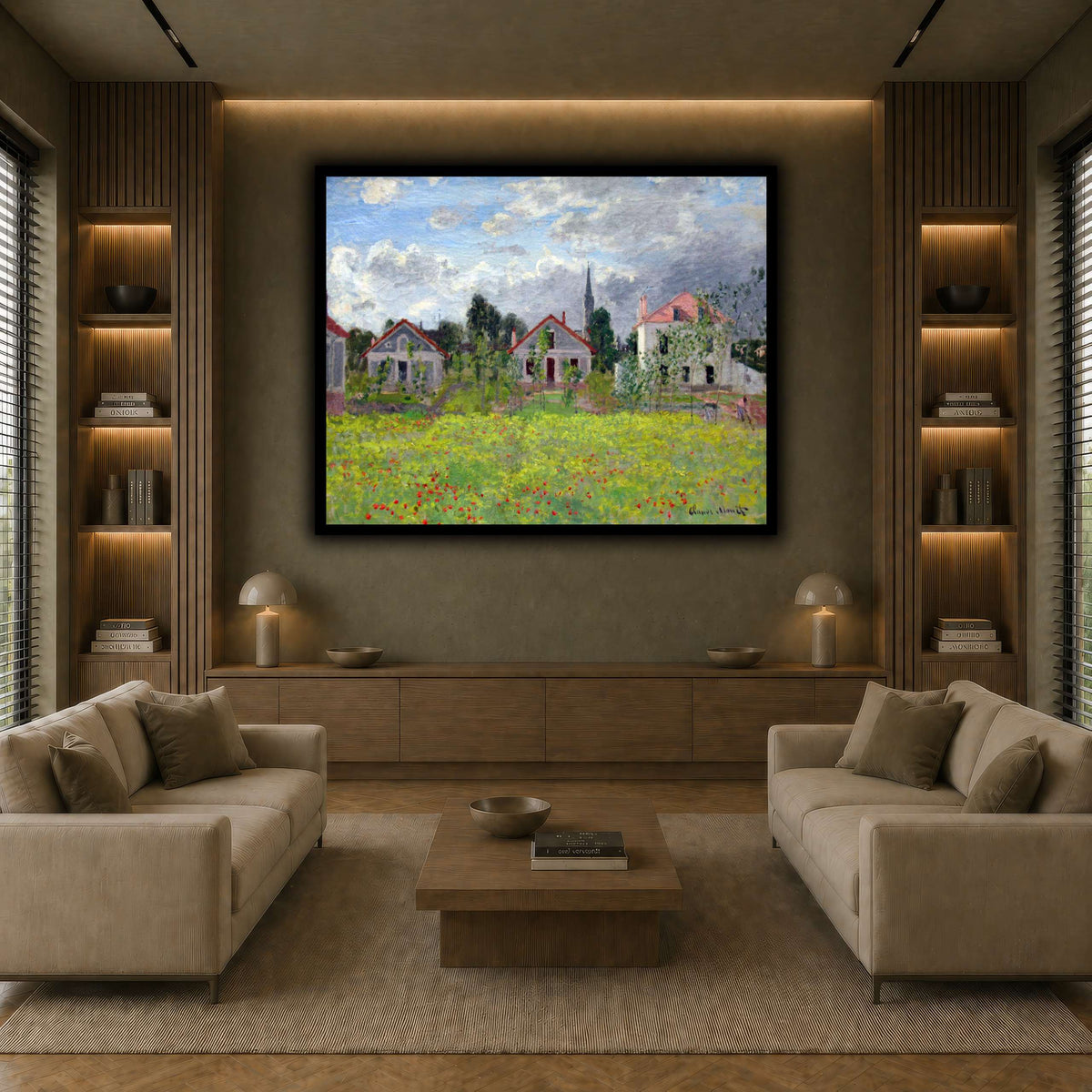 1873_Monet_Houses_at_Argenteuil_anagoria earth-living room