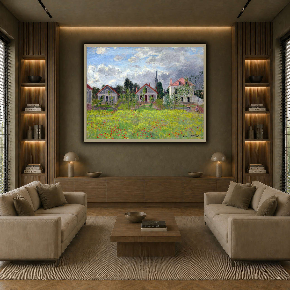 1873_Monet_Houses_at_Argenteuil_anagoria earth-living room
