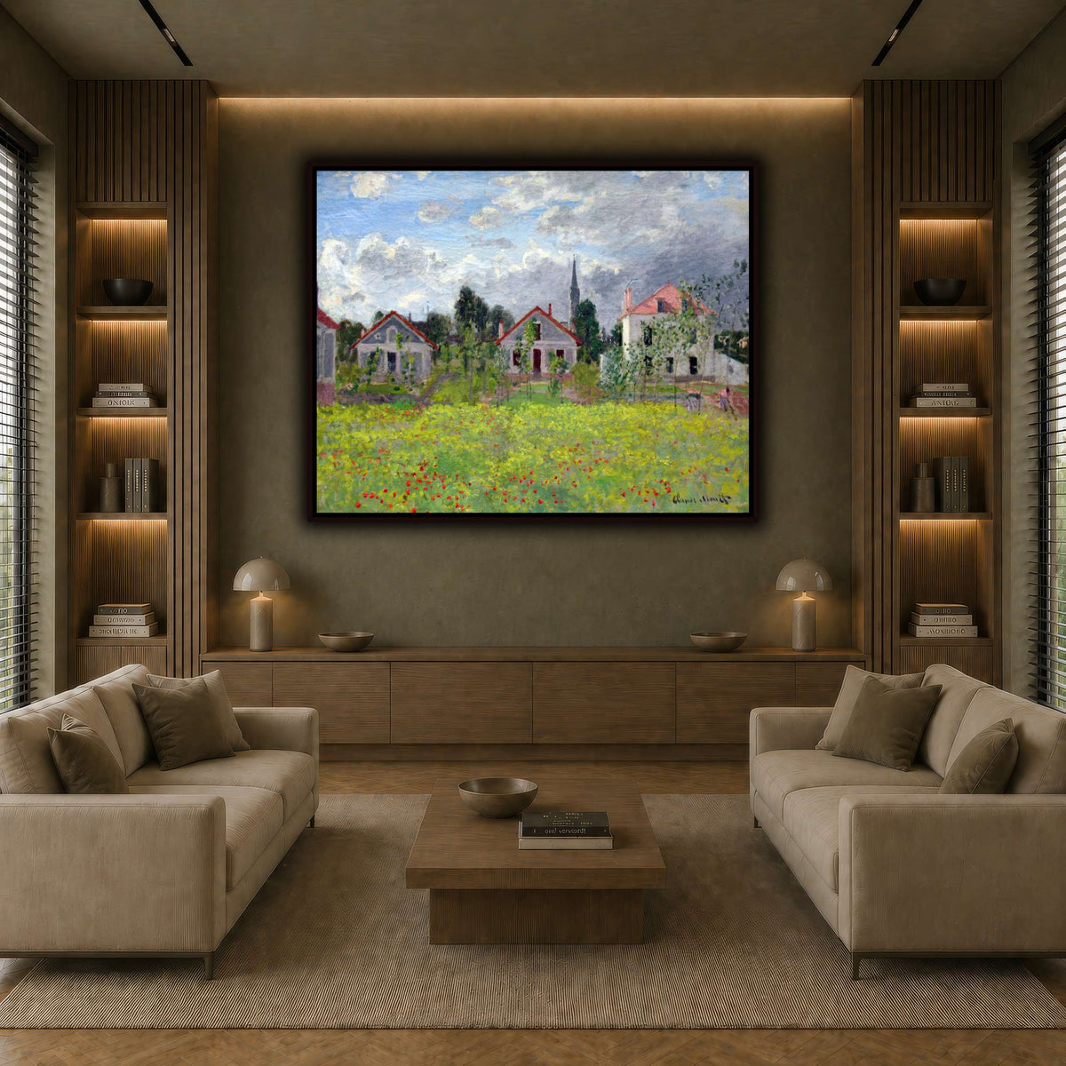 1873_Monet_Houses_at_Argenteuil_anagoria earth-living room