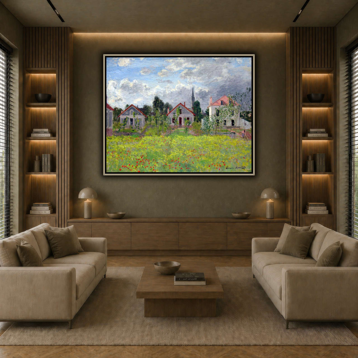 1873_Monet_Houses_at_Argenteuil_anagoria earth-living room