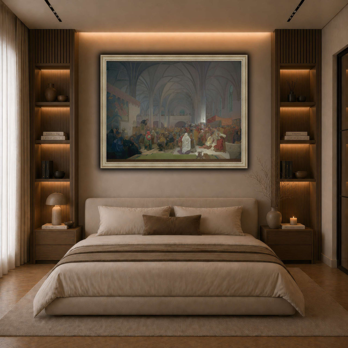 18_Alphonse_Mucha dark neutral-bedroom
