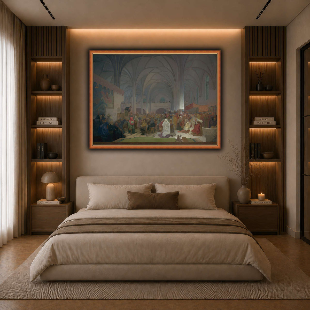 18_Alphonse_Mucha dark neutral-bedroom