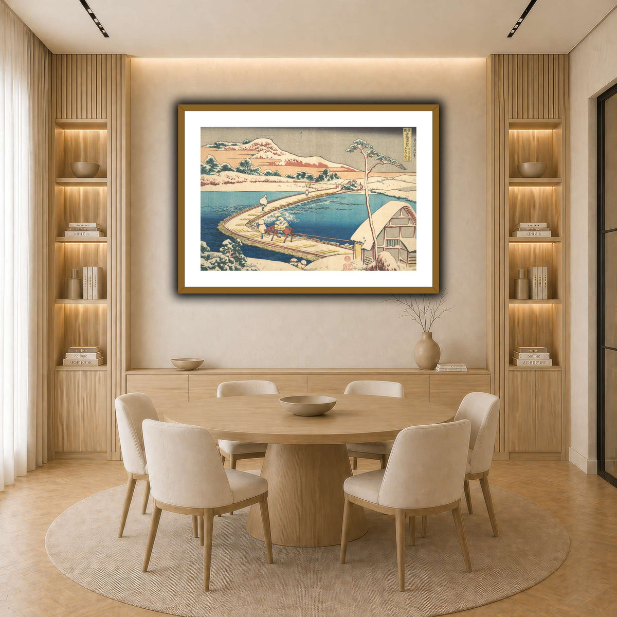 21_Katsushika Hokusai light neutral-dining room
