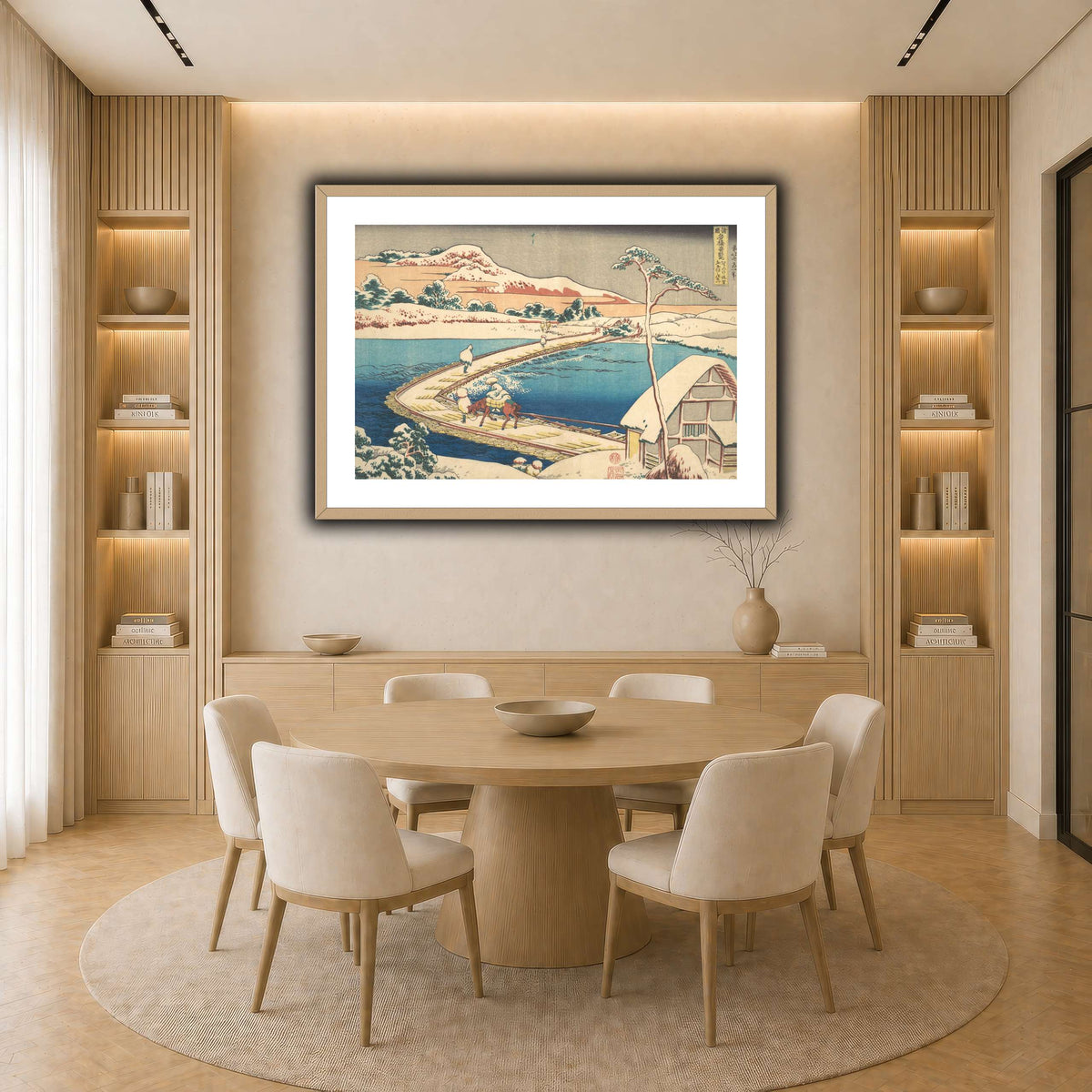 21_Katsushika Hokusai light neutral-dining room