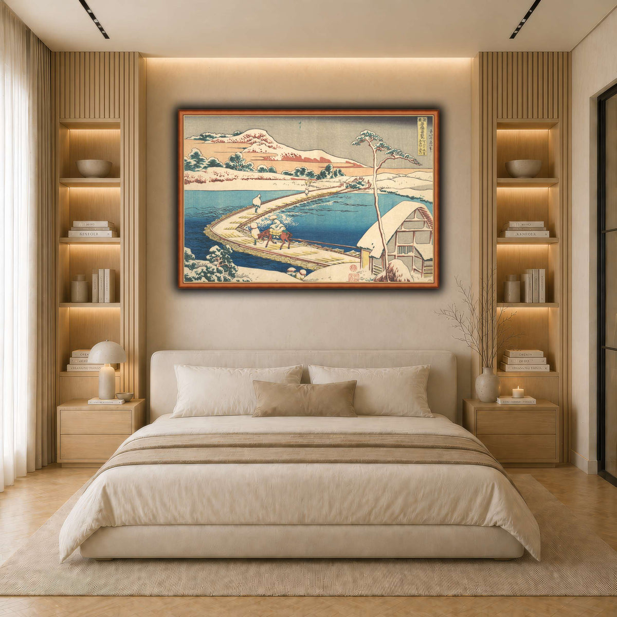 21_Katsushika Hokusai light neutral- bedroom