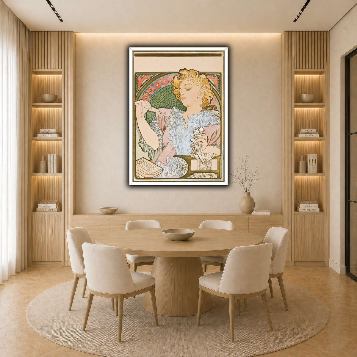 27_Alphonse_Mucha light neutral-dining room