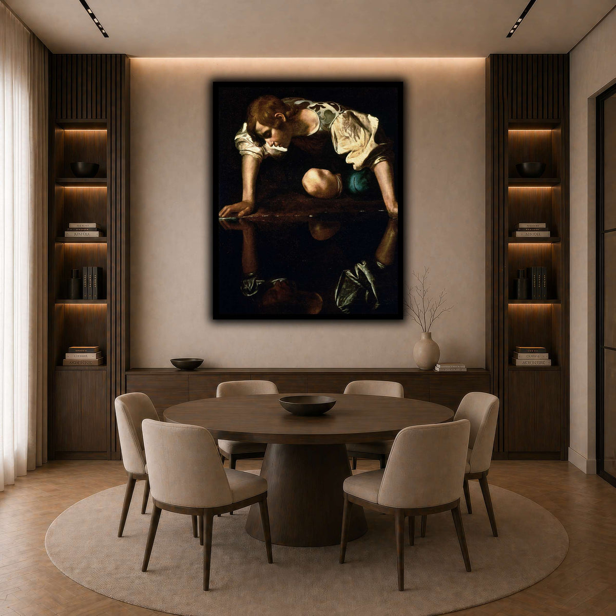 28 dark neutral-dining room