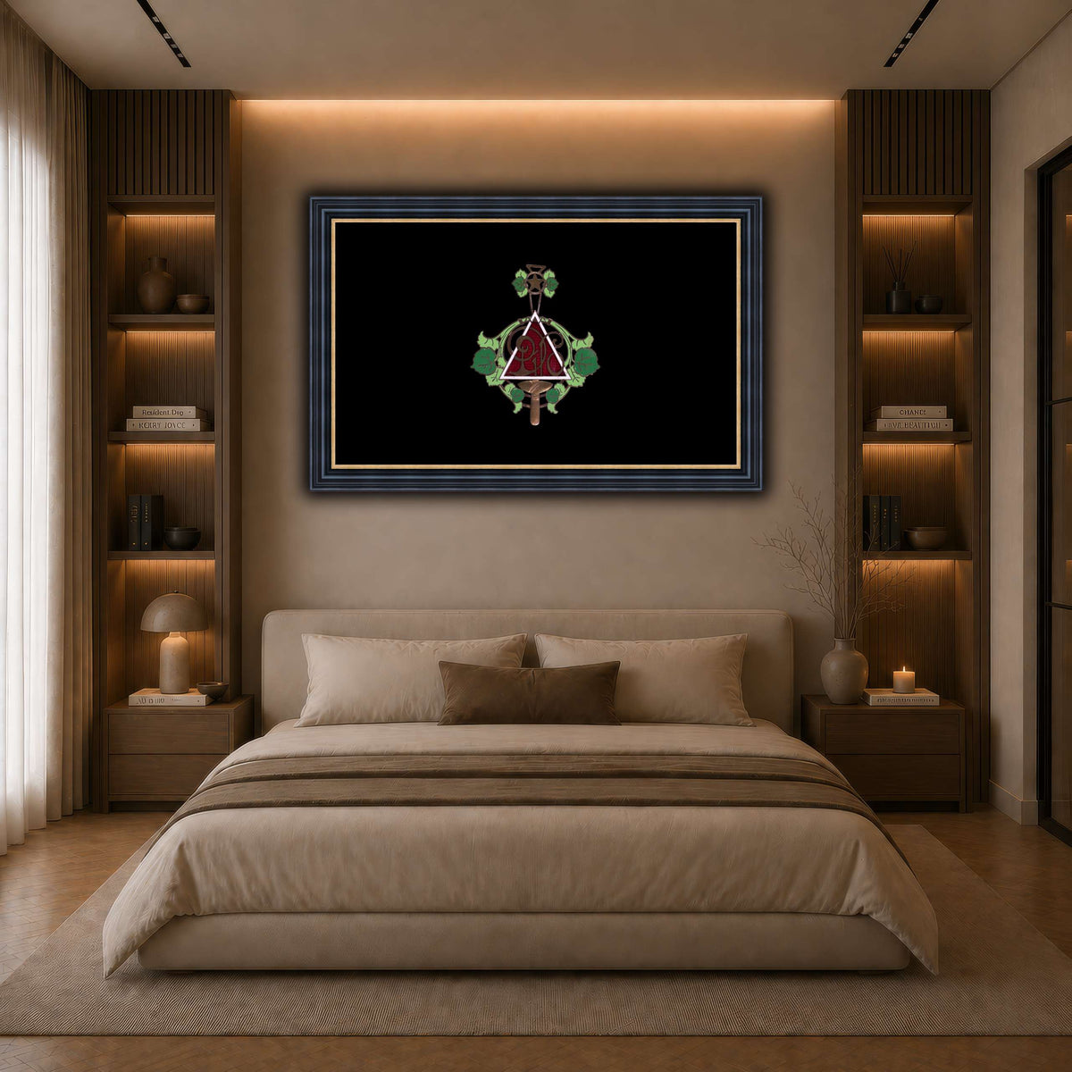 36_Alphonse_Mucha dark neutral-bedroom