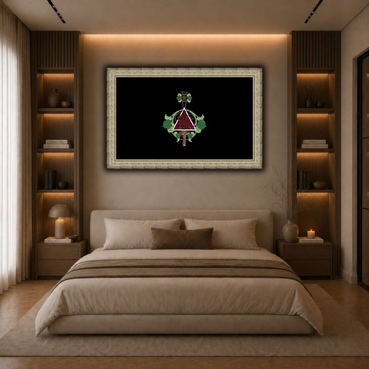 36_Alphonse_Mucha dark neutral-bedroom