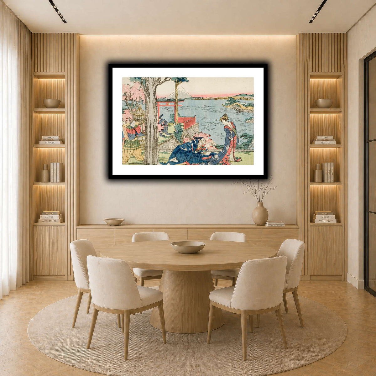 4_Katsushika Hokusai light neutral-dining room