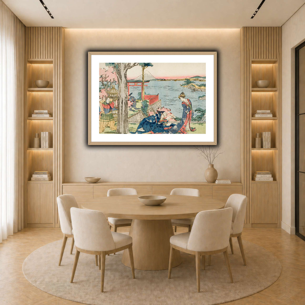 4_Katsushika Hokusai light neutral-dining room
