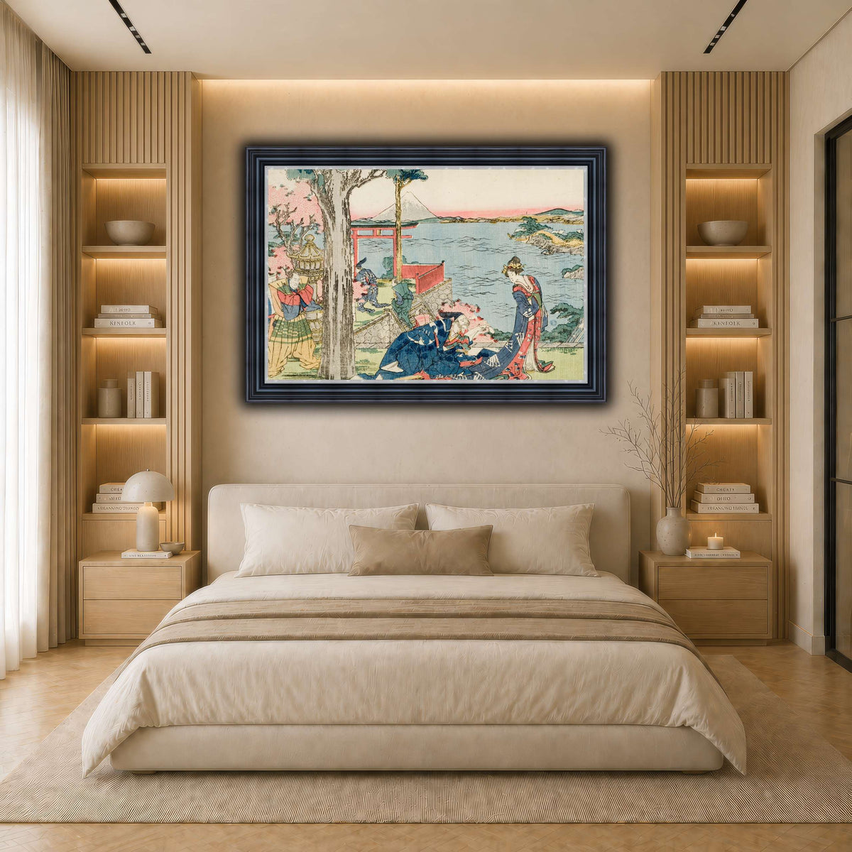 4_Katsushika Hokusai light neutral- bedroom
