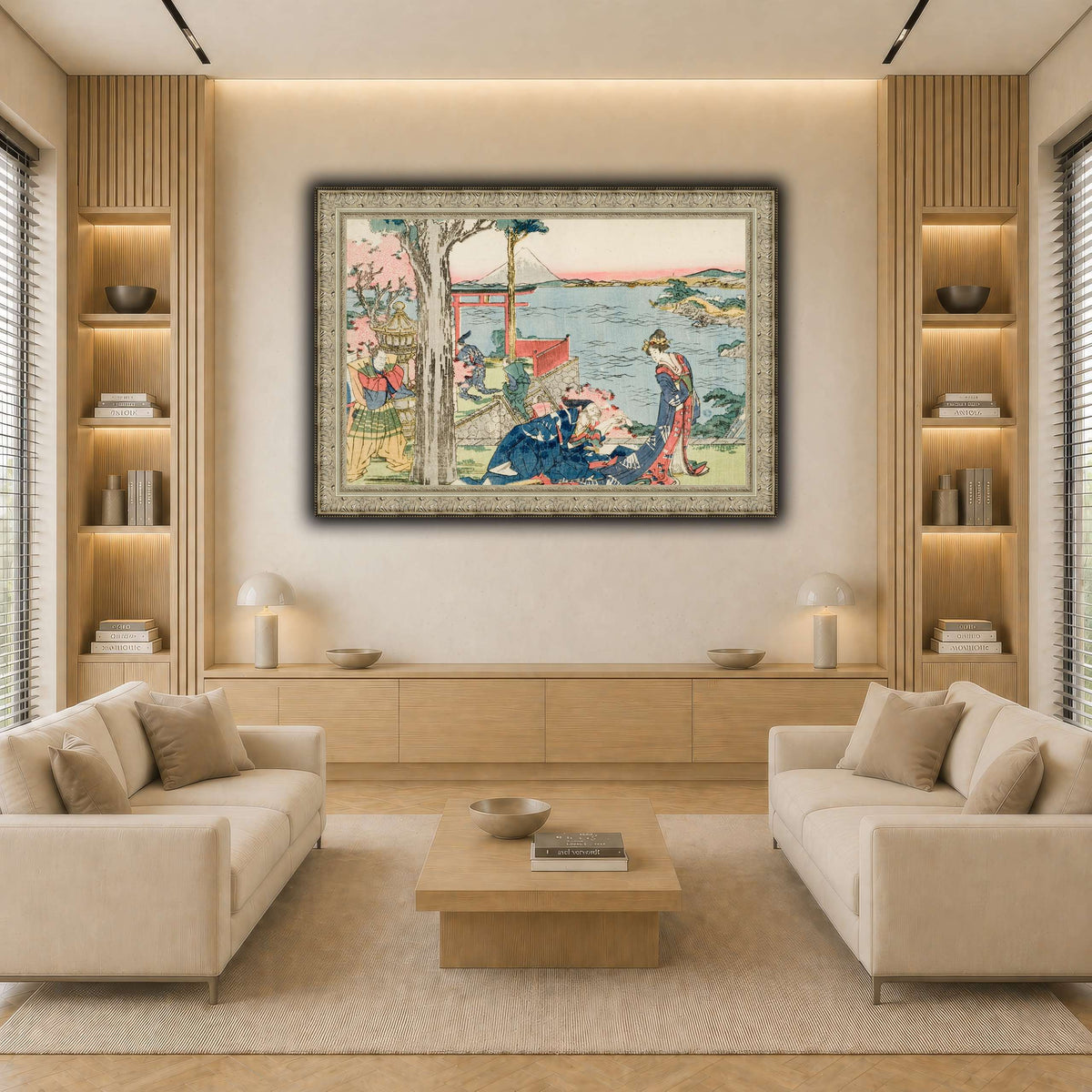 4_Katsushika Hokusai light neutral-living room