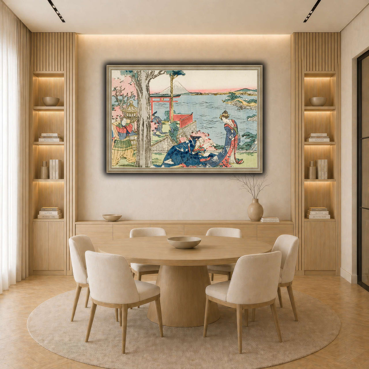 4_Katsushika Hokusai light neutral-dining room