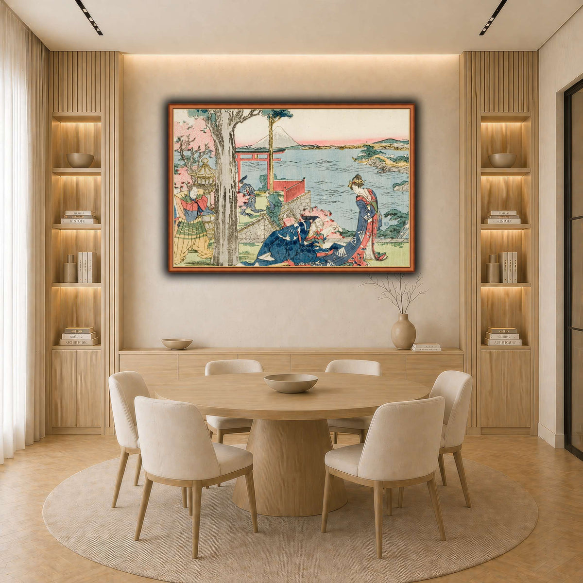 4_Katsushika Hokusai light neutral-dining room