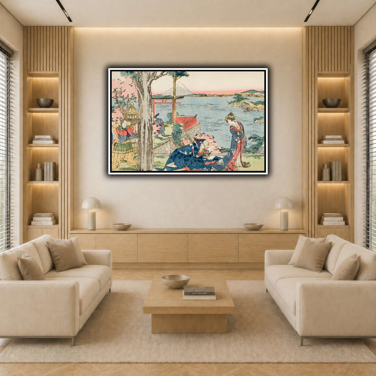 4_Katsushika Hokusai light neutral-living room