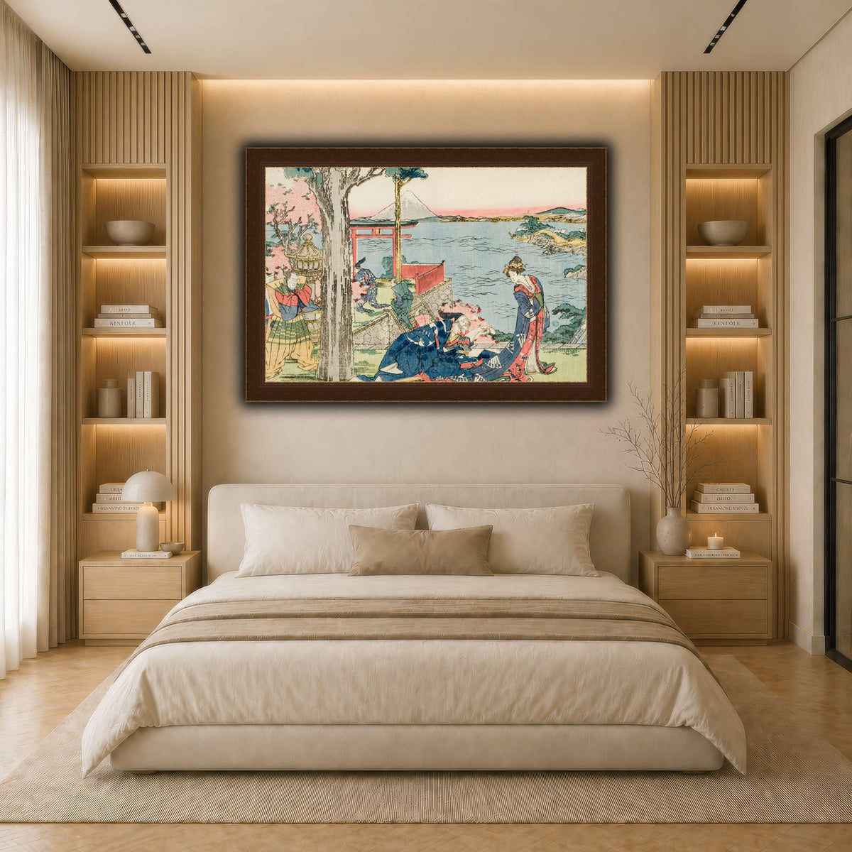 4_Katsushika Hokusai light neutral- bedroom