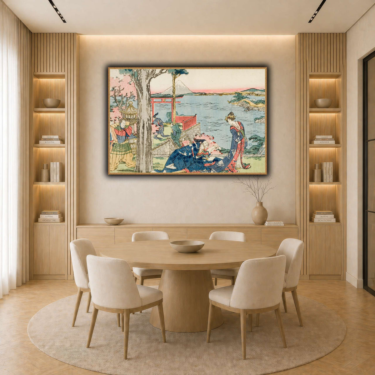 4_Katsushika Hokusai light neutral-dining room