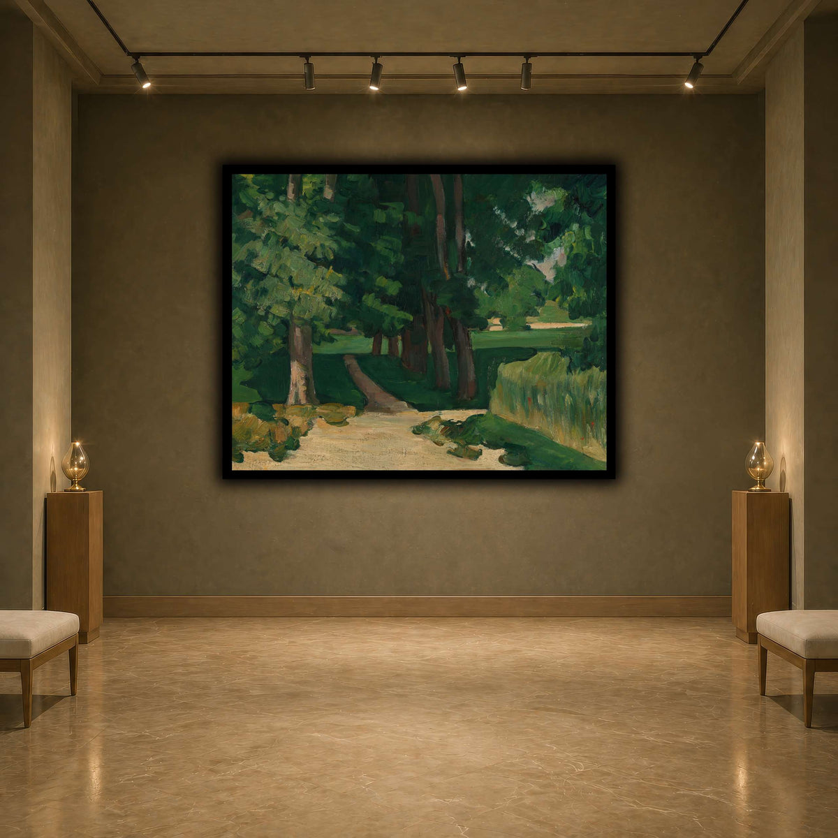 Allee_im_Jas_de_Bouffan_by_Paul_Cezanne earth-agallery