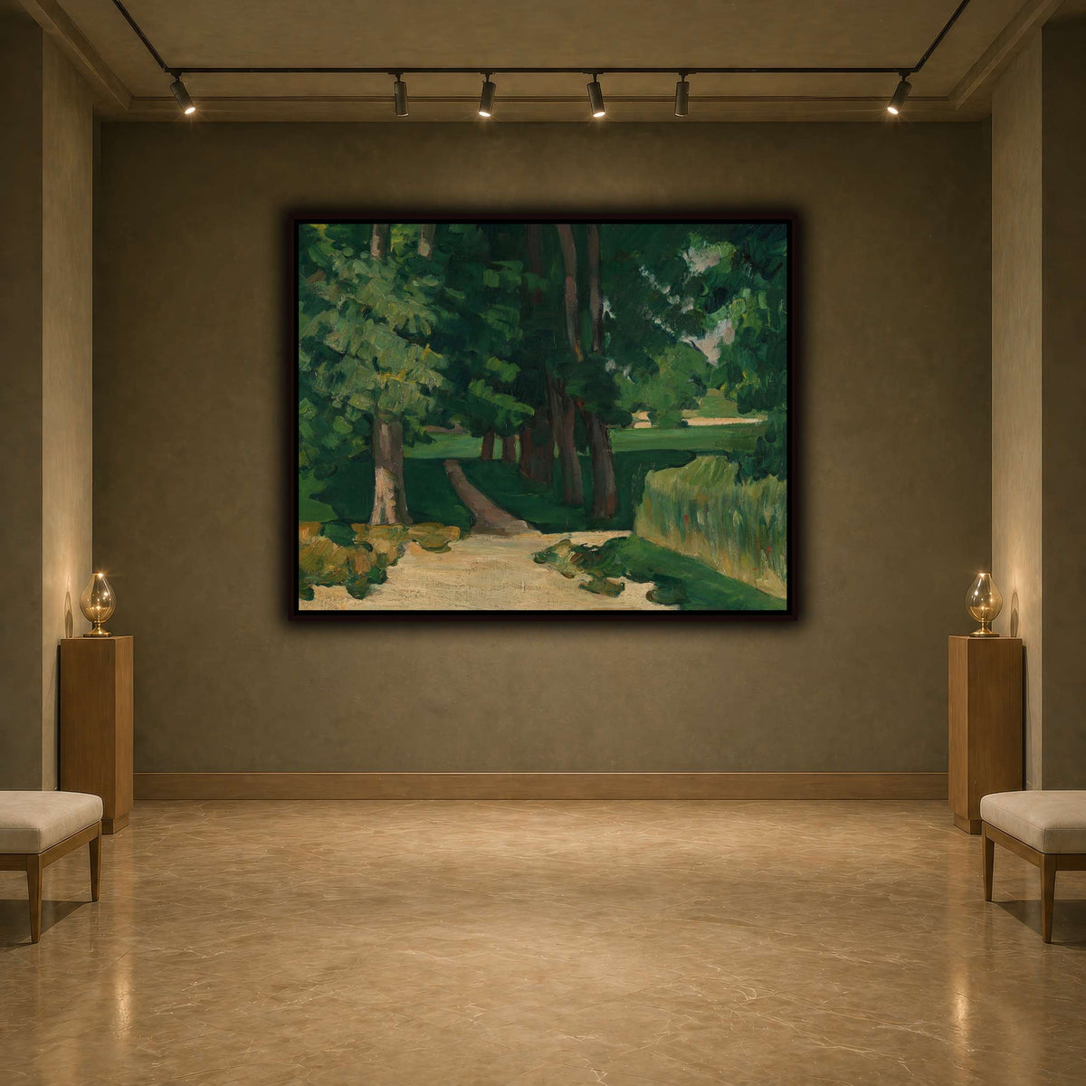 Allee_im_Jas_de_Bouffan_by_Paul_Cezanne earth-agallery