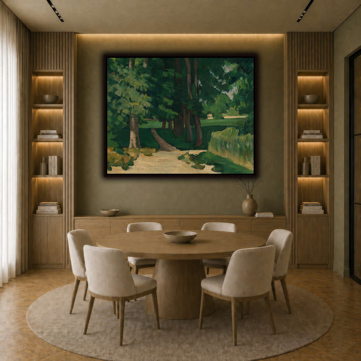 Allee_im_Jas_de_Bouffan_by_Paul_Cezanne earth-dining room