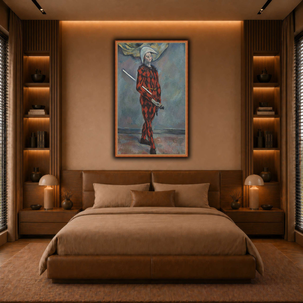 Arlequin_by_Paul_Cezanne warm-bedroom