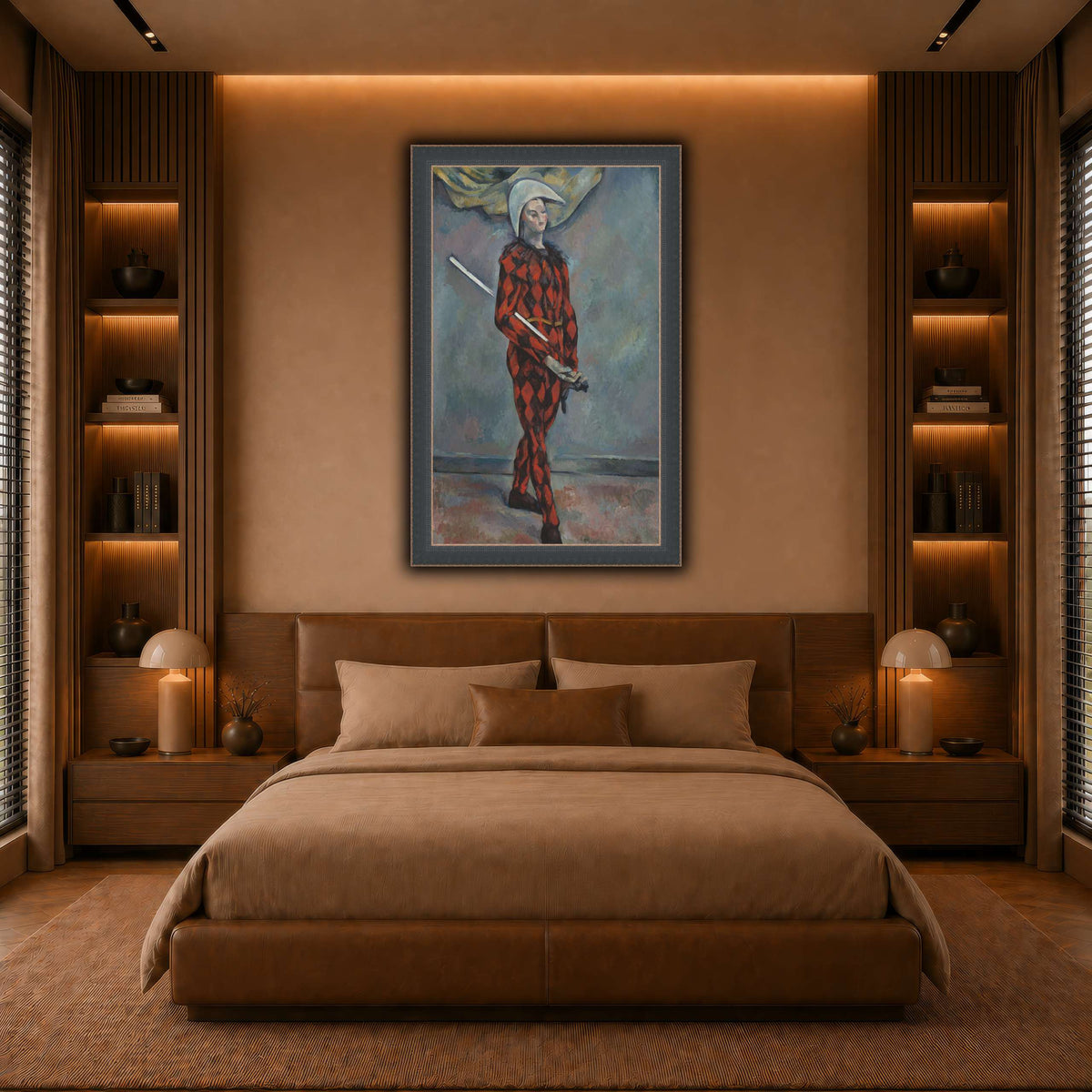 Arlequin_by_Paul_Cezanne warm-bedroom