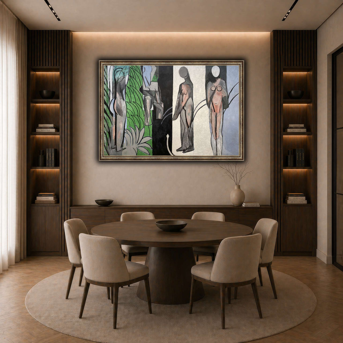 Bathers_by_a_River_Henri_Matisse dark neutral-dining room