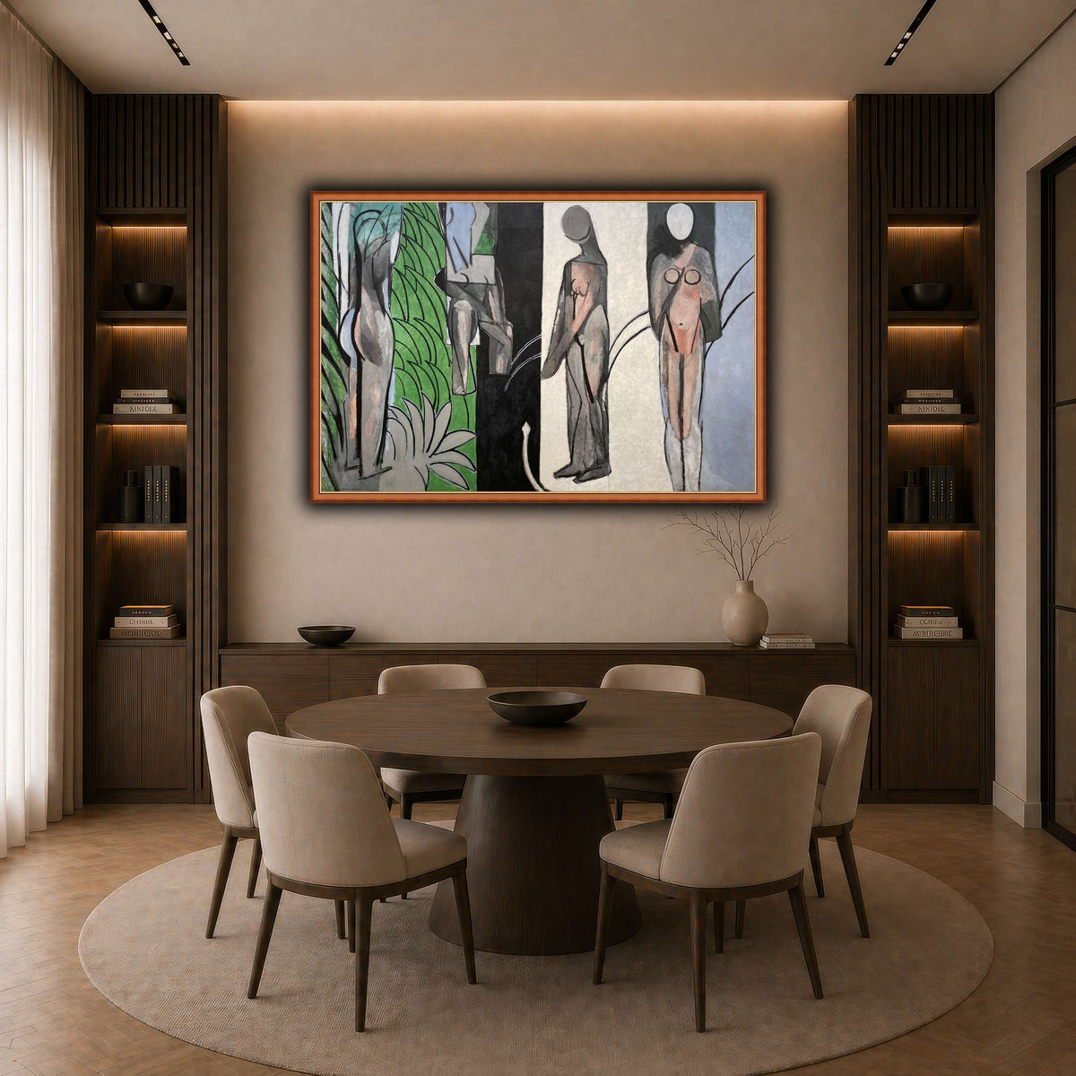 Bathers_by_a_River_Henri_Matisse dark neutral-dining room