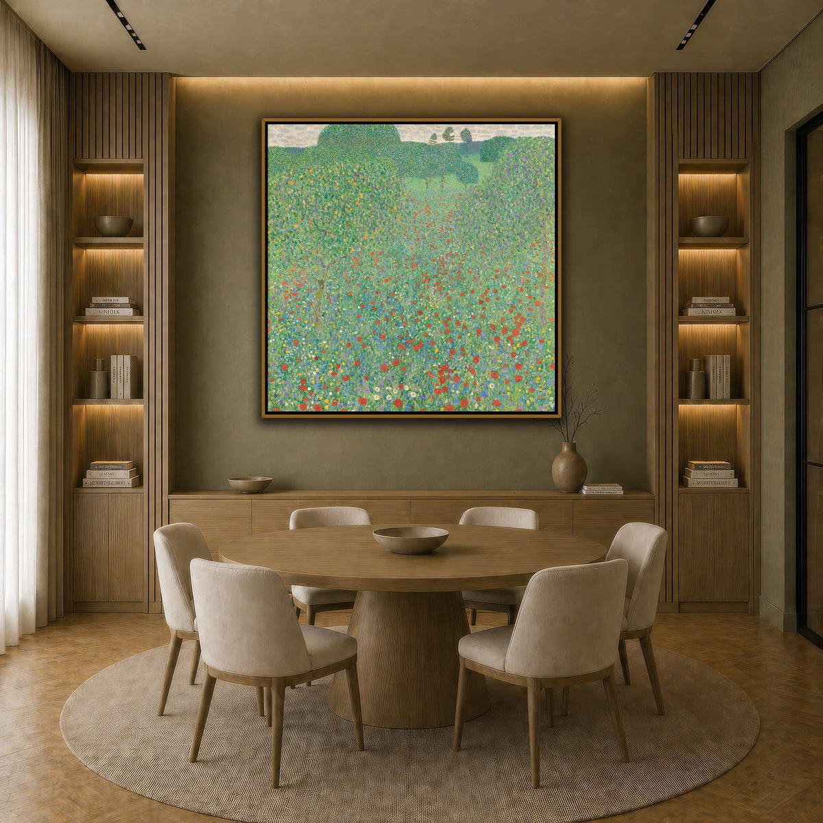 Blooming_Poppies_-_Klimt earth-dining room
