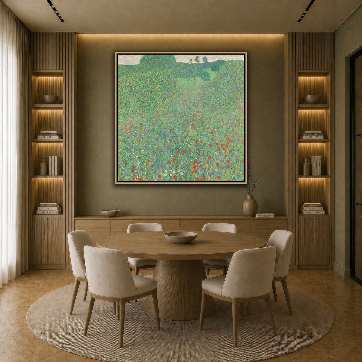 Blooming_Poppies_-_Klimt earth-dining room