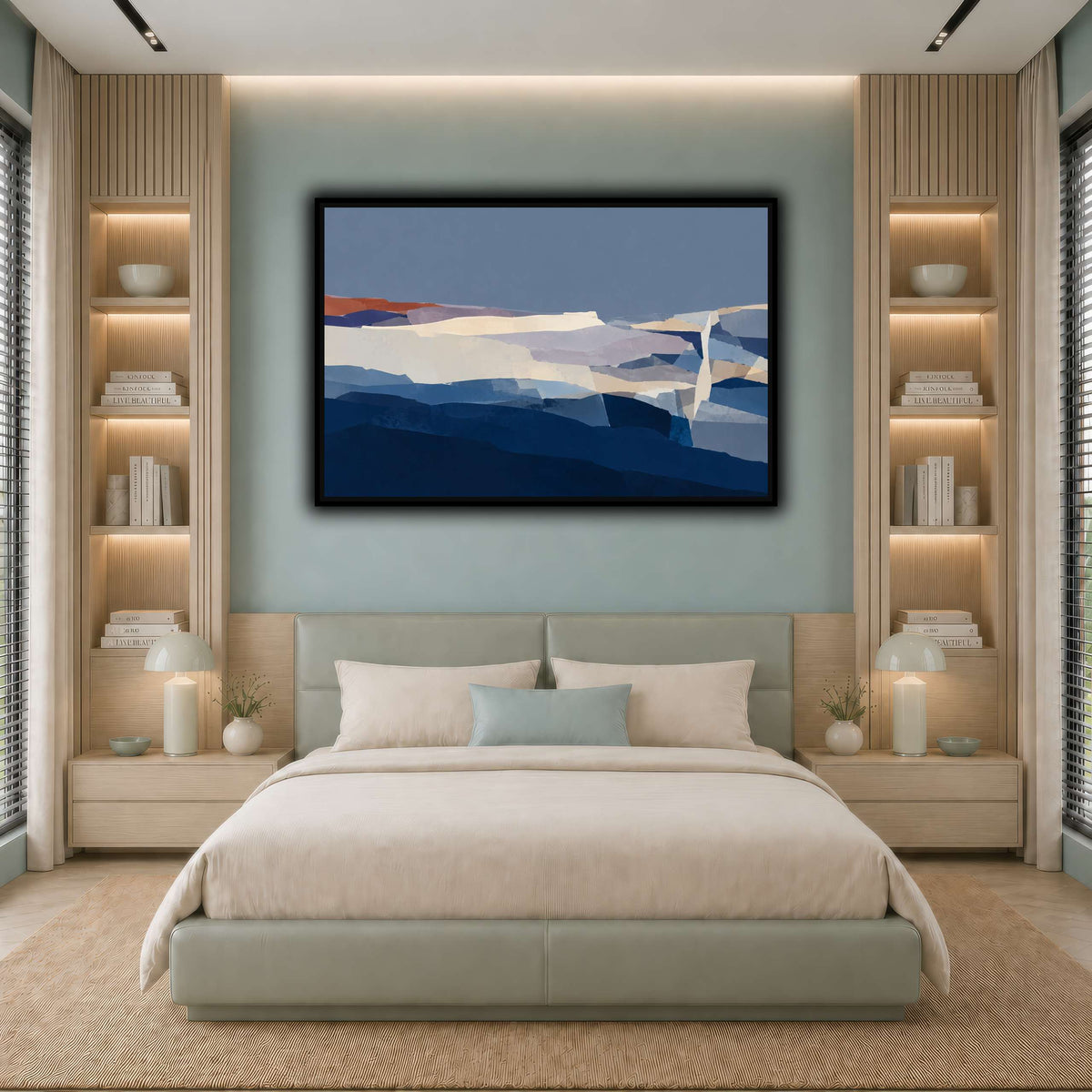 Blue Hour Fractured Strata-10 cool-bedroom
