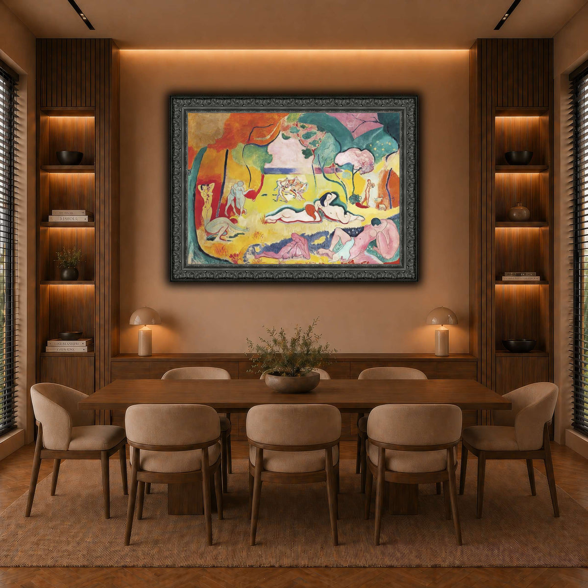 Bonheur_Matisse_Henri_Matisse warm-dining room