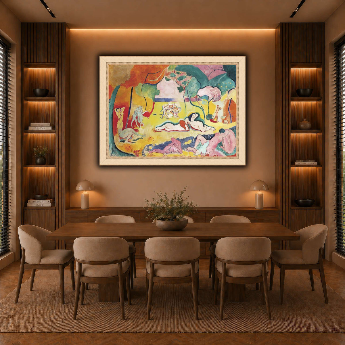 Bonheur_Matisse_Henri_Matisse warm-dining room