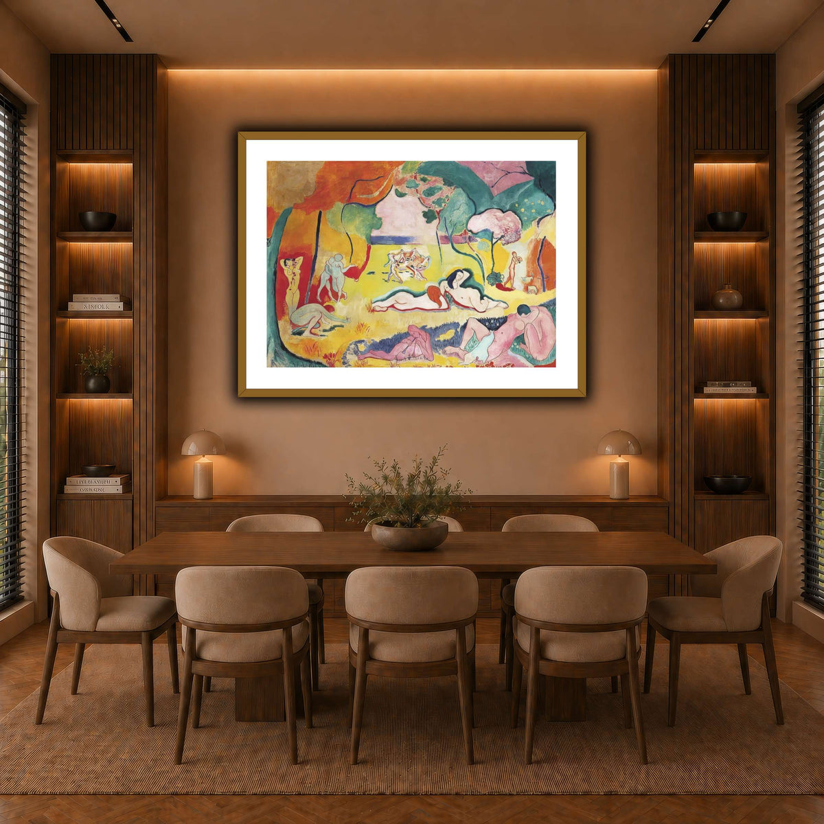 Bonheur_Matisse_Henri_Matisse warm-dining room