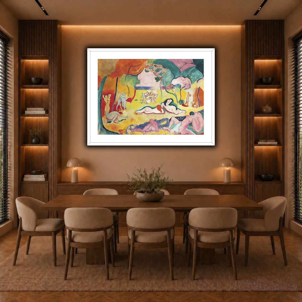 Bonheur_Matisse_Henri_Matisse warm-dining room