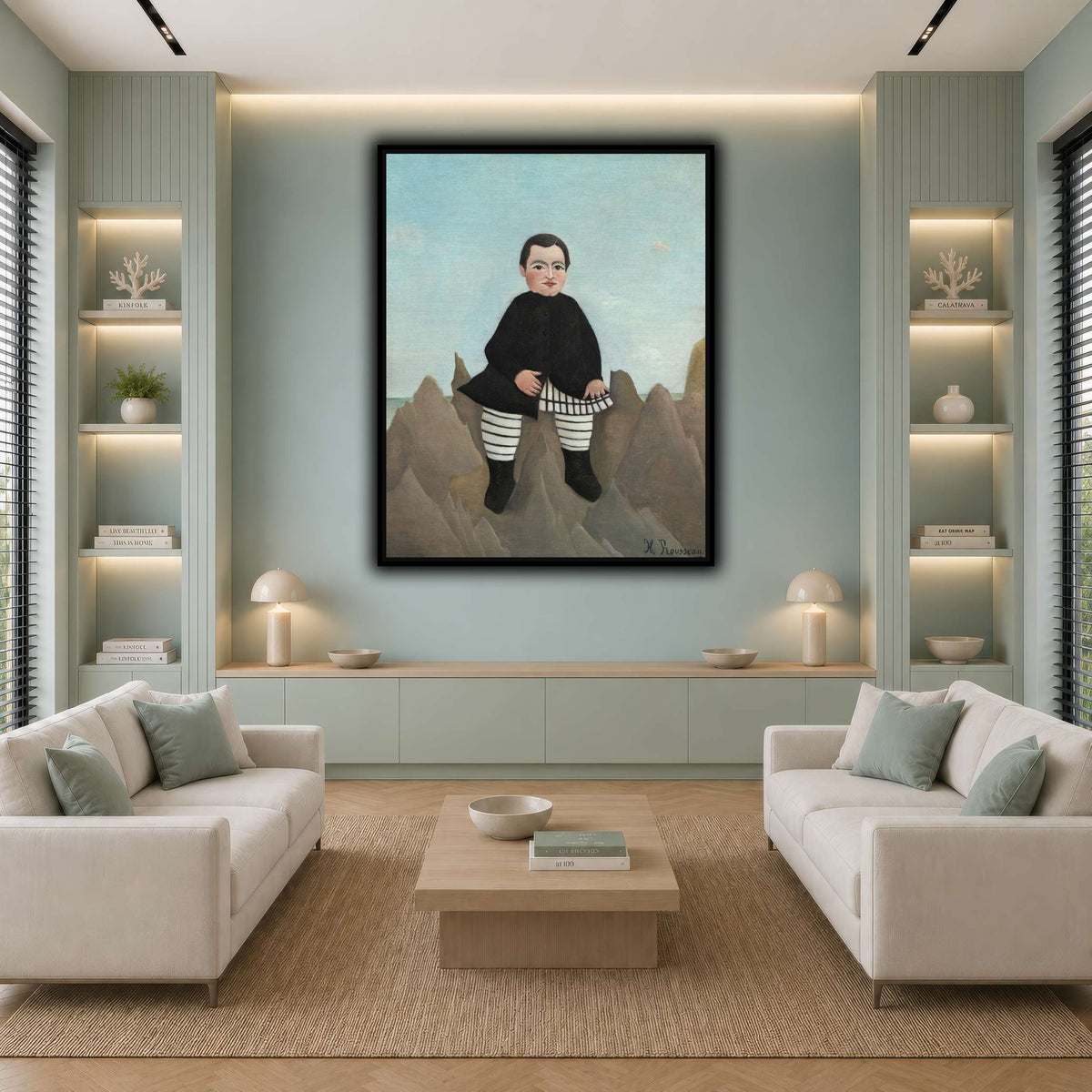 Boy-on-the-Rocks-1895-1897_Henri-Rousseau cool-living room