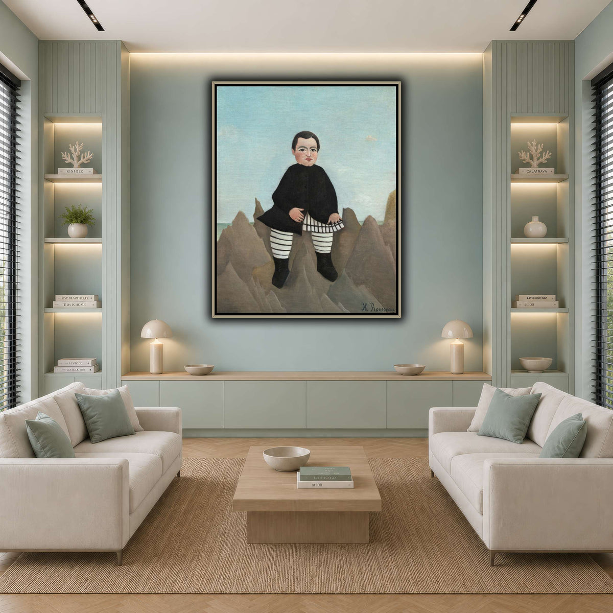 Boy-on-the-Rocks-1895-1897_Henri-Rousseau cool-living room